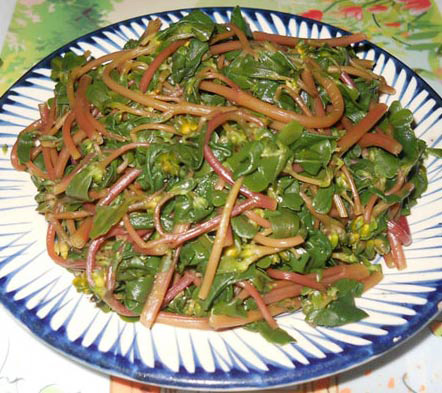 Rau sam luộc