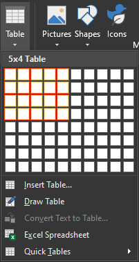 Sau khi chọn được số lượng hàng cột, bạn nhấn chuột trái để chèn bảng vào file Word Sau khi chọn được số lượng hàng cột, bạn nhấn chuột trái để chèn bảng vào file Word