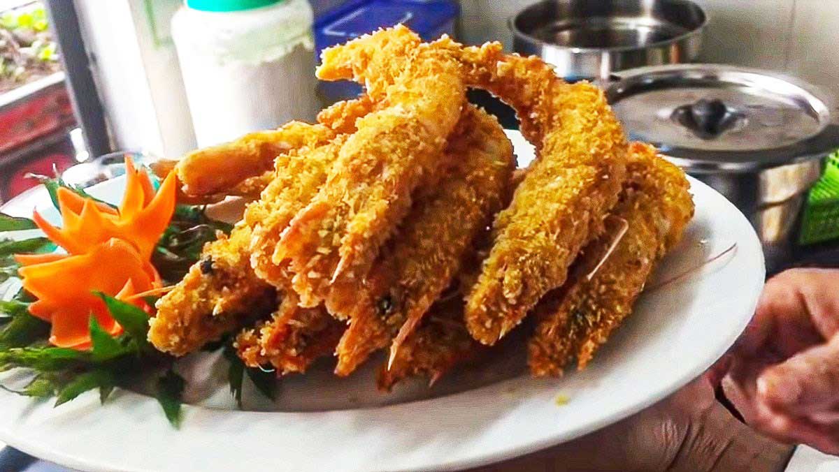 Cách làm tôm chiên giòn cả vỏ