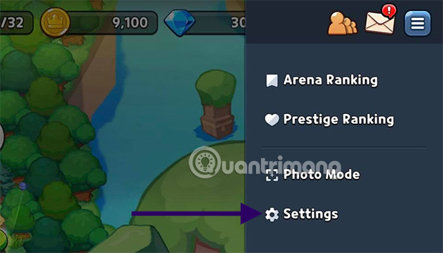 Chọn Settings Chọn Settings