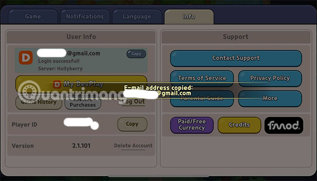Khi đó, bạn sẽ nhận được thông báo Email đã được copy Khi đó, bạn sẽ nhận được thông báo Email đã được copy