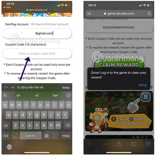 Truy cập link để vào trang nhập code của Cookie Run Kingdom Truy cập link để vào trang nhập code của Cookie Run Kingdom