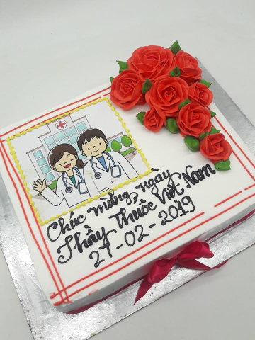 Mẫu bánh sinh nhật ngày Thầy thuốc Việt Nam 5