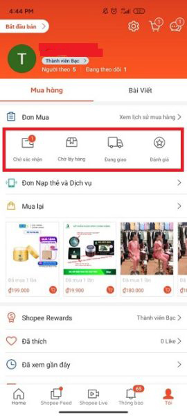 Nhấn vào Tôi ở dưới góc phải màn hình -> Nhấn vào Chờ xác nhận Nhấn vào Tôi ở dưới góc phải màn hình -> Nhấn vào Chờ xác nhận