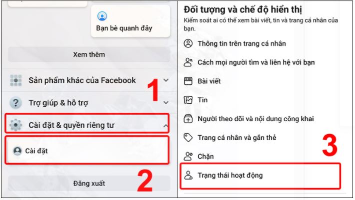 Cách tắt trạng thái online trên Facebook trên điện thoại