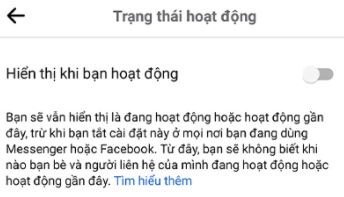 Cách tắt trạng thái online trên Facebook trên điện thoại