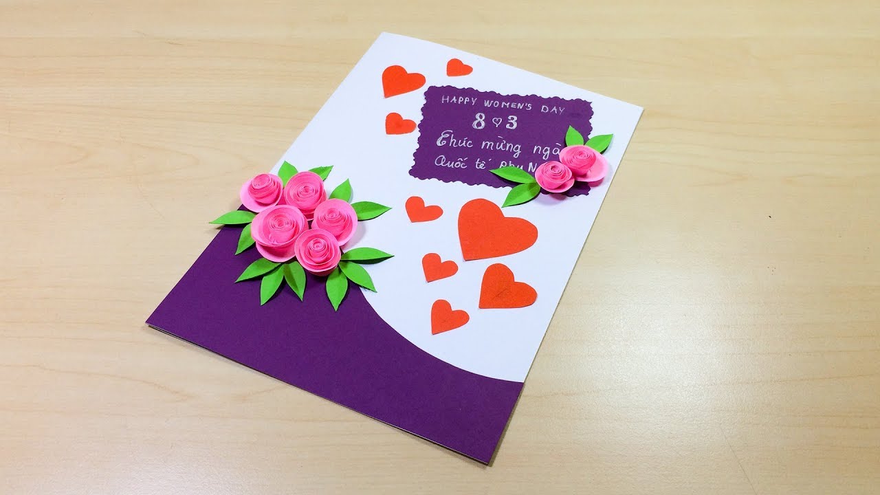 Những mẫu làm thiệp 8/3 handmade đẹp nhất