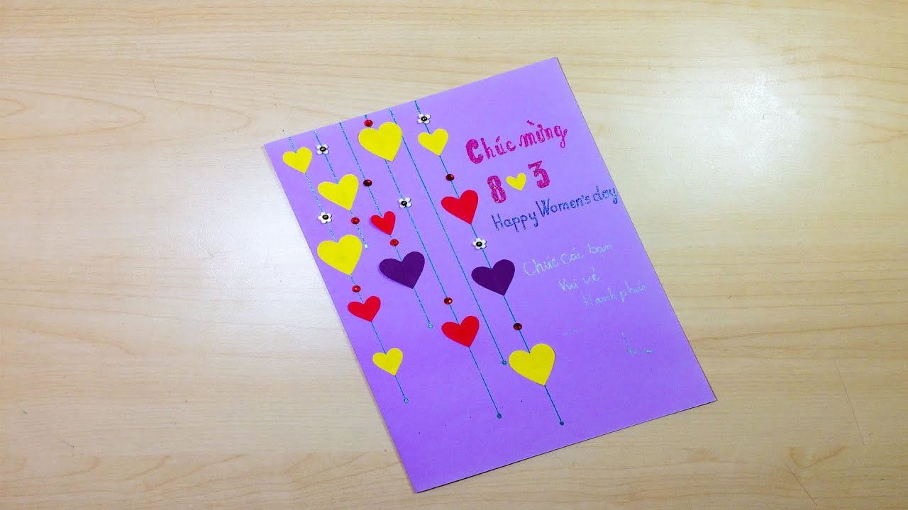 Những mẫu làm thiệp 8/3 handmade đẹp nhất