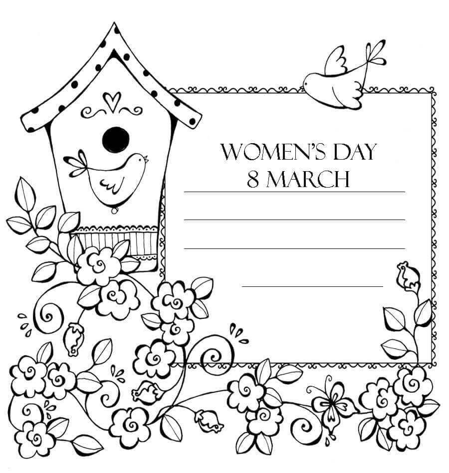 Tranh tô màu ngày 8/3 cho bé Tranh tô màu ngày 8/3 cho bé