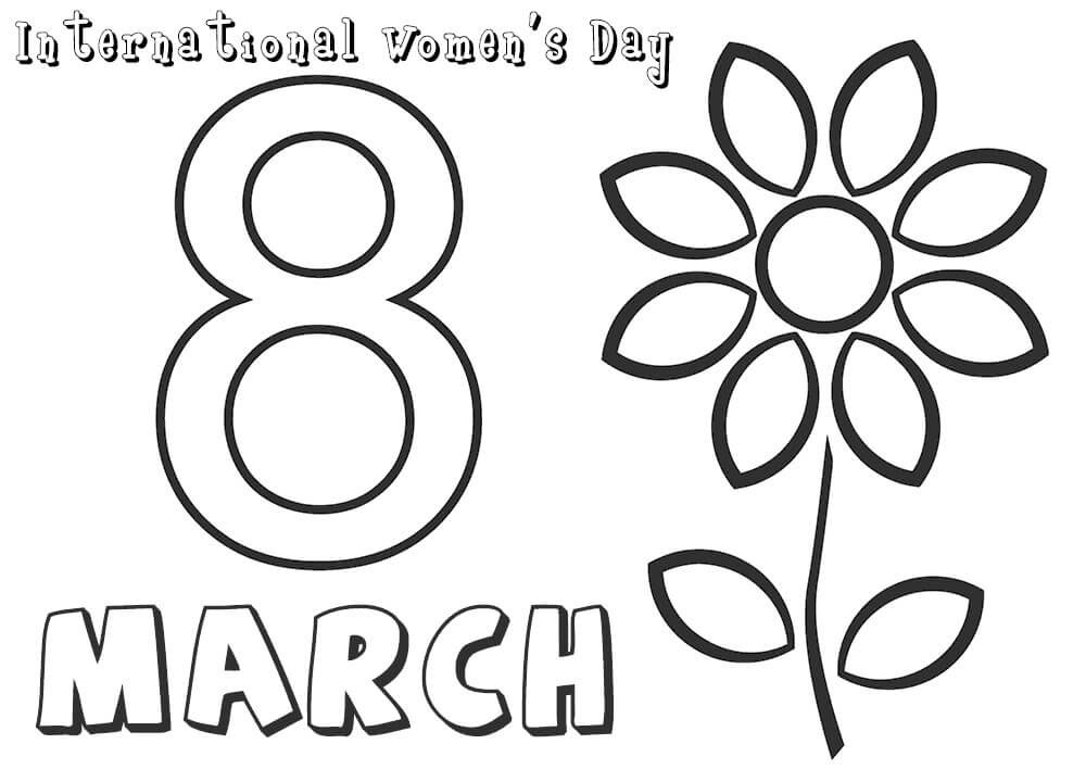 Tranh tô màu ngày 8/3 cho bé Tranh tô màu ngày 8/3 cho bé