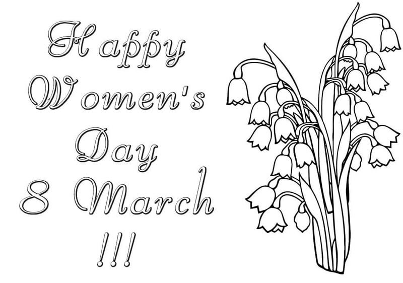 Tranh tô màu ngày 8/3 cho bé Tranh tô màu ngày 8/3 cho bé