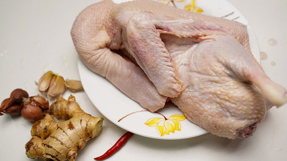 Nguyên liệu làm vịt kho gừng Nguyên liệu làm vịt kho gừng