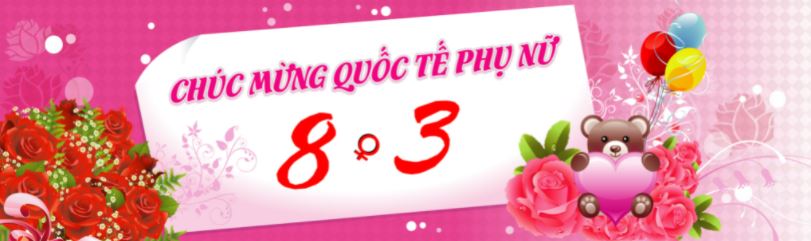 Banner ngày 8/3 sáng tạo nhất