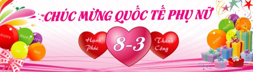Banner ngày 8/3 sáng tạo nhất