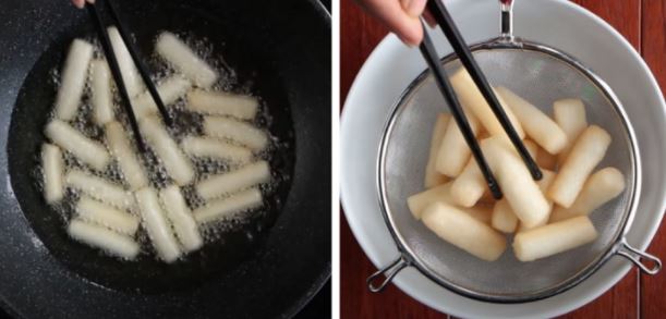 Cách làm tokbokki lắc phô mai
