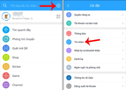 Nhấn vào biểu tượng bong bóng Zalo -> Nhập tên bạn bè vào thanh tìm kiếm để chat ngay