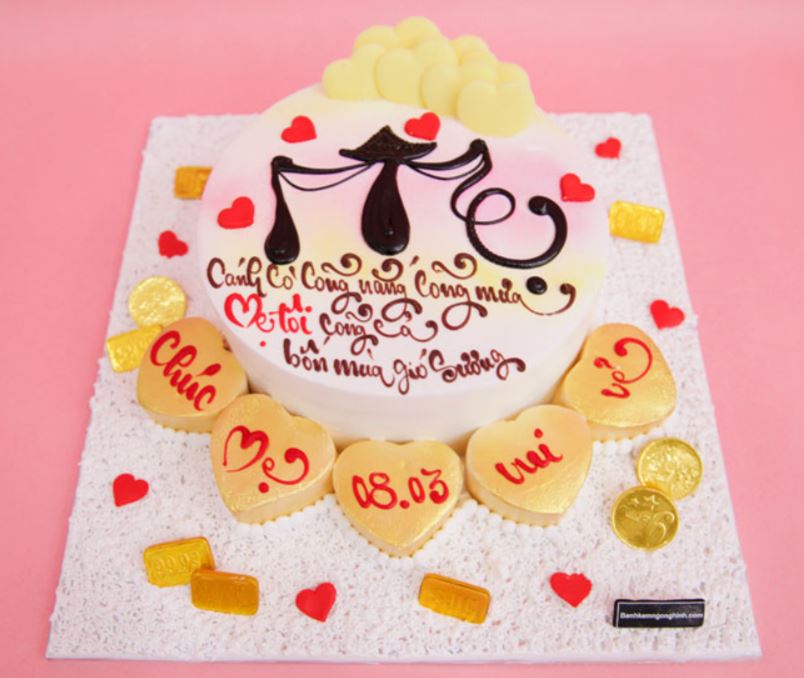 hình bánh gato 8/3 cute