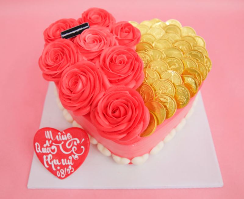 Bánh kem 8/3 đơn giản, bánh gato 8/3 đẹp nhất