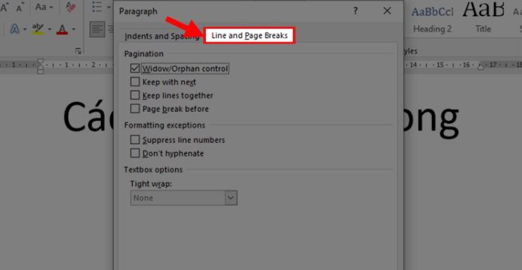 Cách 2: Cách ngắt trang trong Word bằng chuột