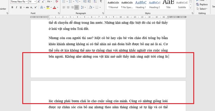 Cách 4: Cách ngắt trang trong Word tự động