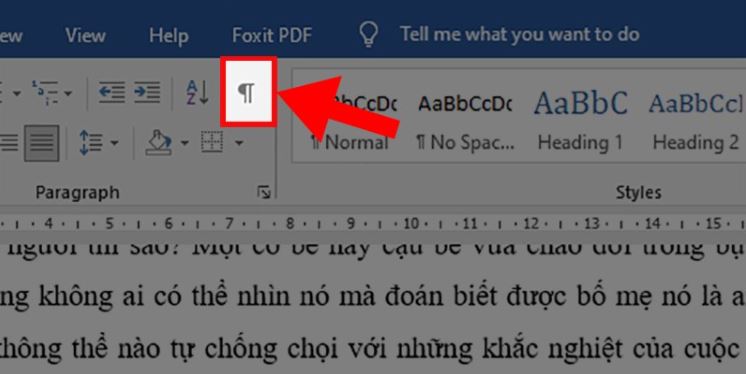 Cách 1: Cách bỏ ngắt trang trong Word thủ công