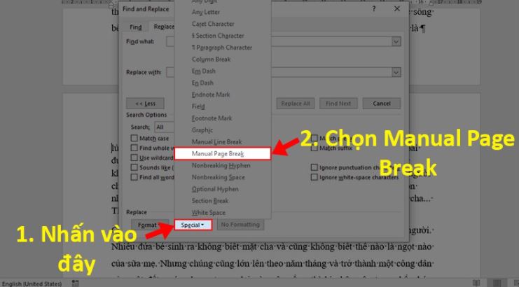 Cách 2: Cách bỏ ngắt trang trong Word nhiều Page cùng lúc