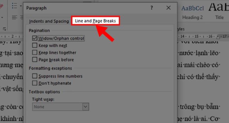 Cách 3: Cách bỏ ngắt trang trong Word điều chỉnh tự động