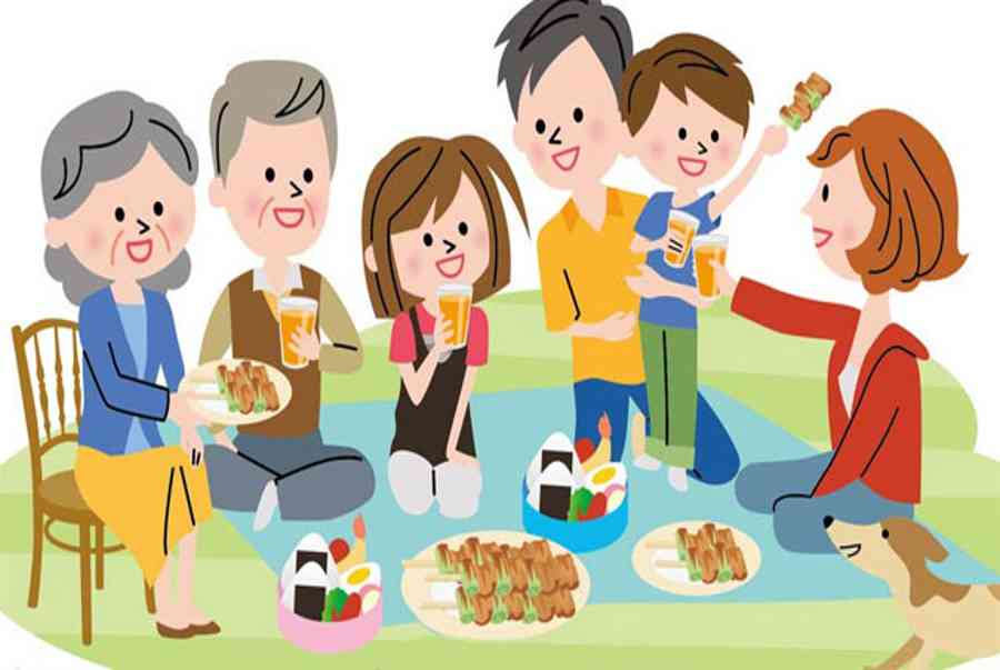 Ảnh gia đình hạnh phúc hoạt hình