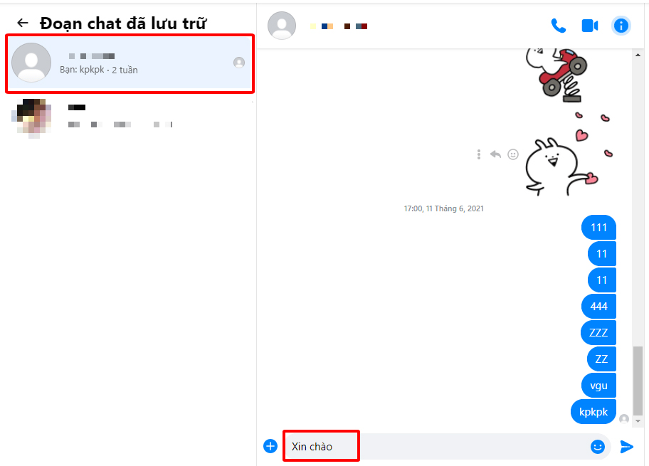 Chọn cuộc trò chuyện trên Facebook Messenger mà bạn muốn bỏ ẩn Chọn cuộc trò chuyện trên Facebook Messenger mà bạn muốn bỏ ẩn