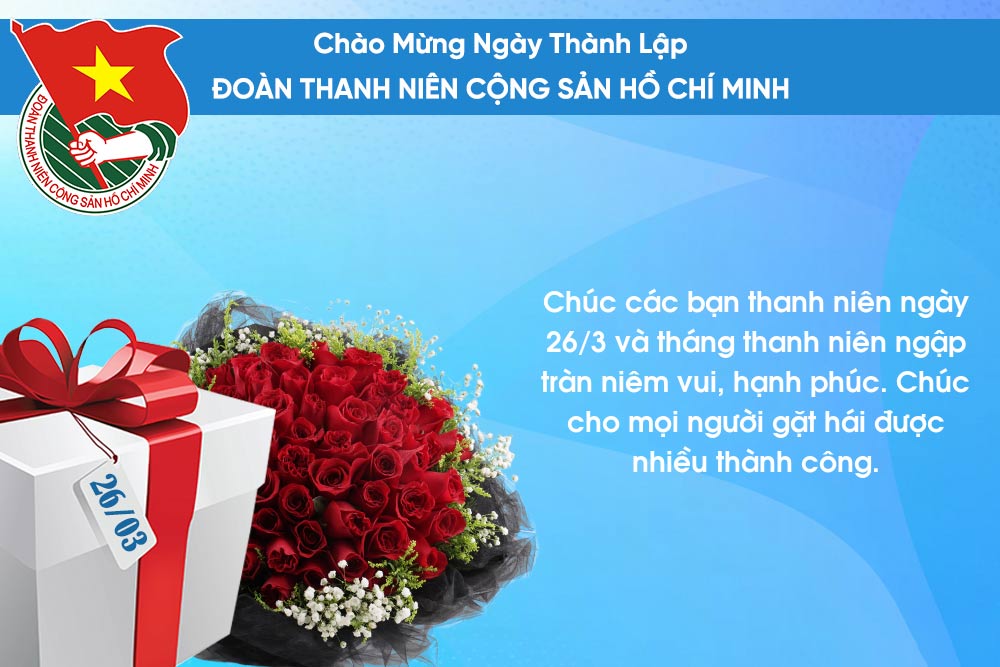 Ảnh chúc mừng ngày 26 tháng 3 cực đẹp