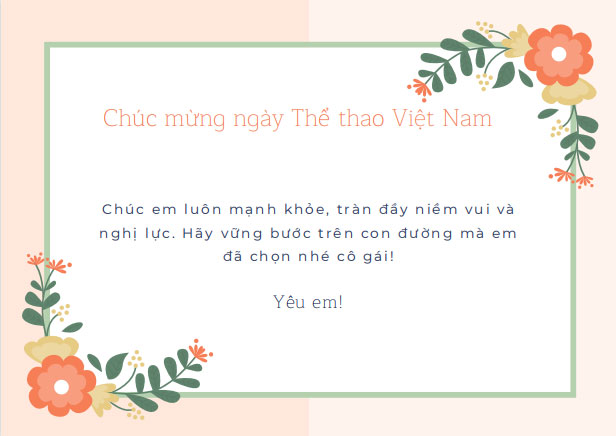 Thiệp chúc mừng Ngày Thể thao Việt Nam Thiệp chúc mừng Ngày Thể thao Việt Nam
