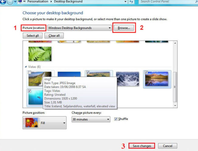 Cách đổi hình nền máy tính Cách đổi hình nền máy tính