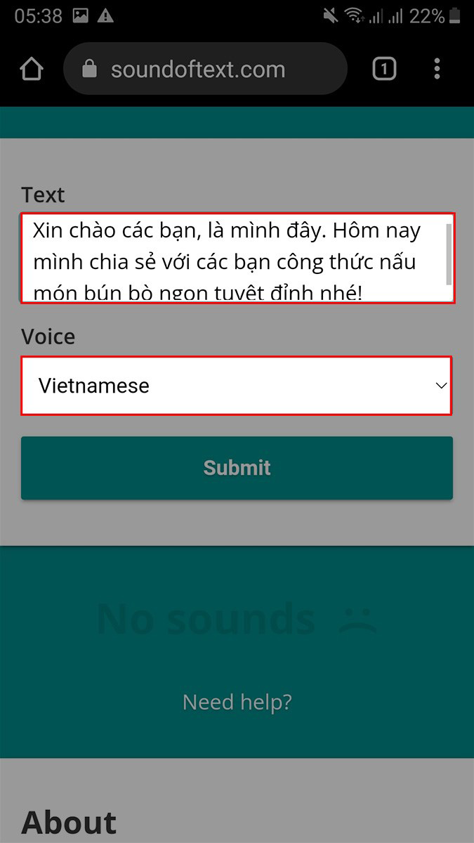 Truy cập trang web Sound of Text https://soundoftext.com/ Truy cập trang web Sound of Text https://soundoftext.com/