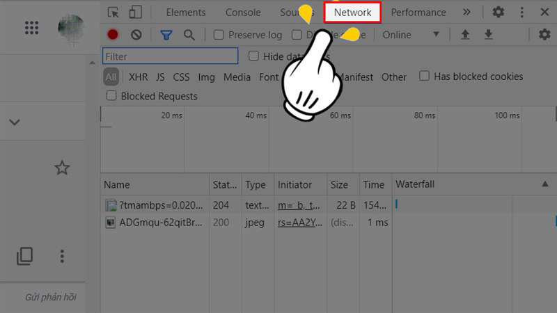 Sau khi bật kiểm tra, bảng mã code của Google dịch sẽ xuất hiện Sau khi bật kiểm tra, bảng mã code của Google dịch sẽ xuất hiện
