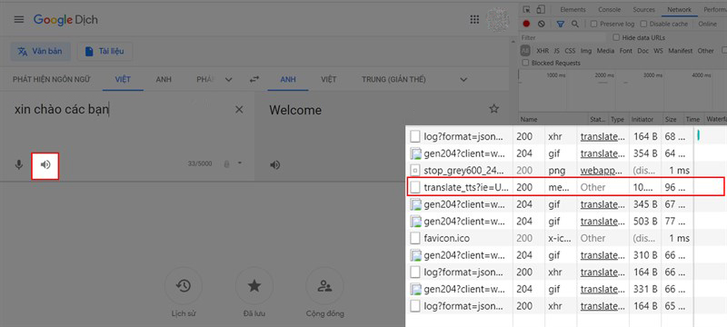 Bạn quay lại ô nhập liệu, nhấn vào biểu tượng chiếc loa để Google đọc đoạn nội dung của bạn Bạn quay lại ô nhập liệu, nhấn vào biểu tượng chiếc loa để Google đọc đoạn nội dung của bạn