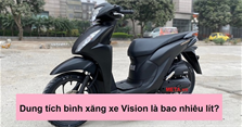 Dung tích bình xăng xe Vision là bao nhiêu lít?