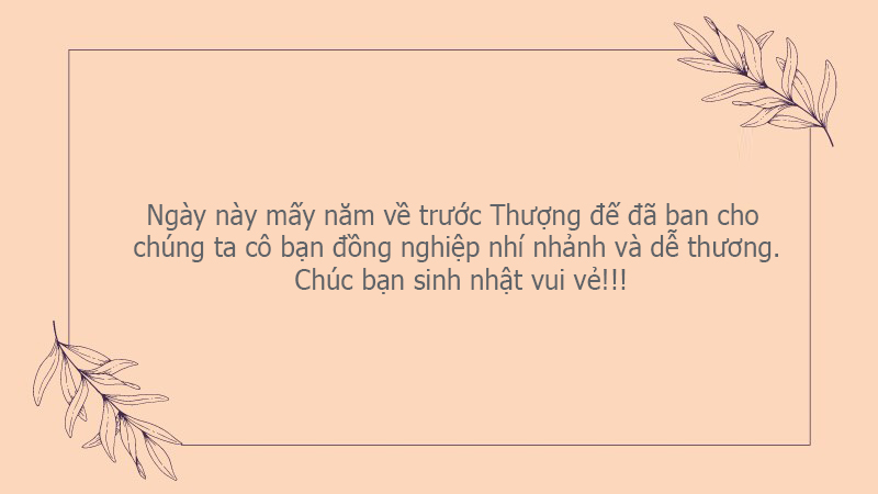 Lời chúc sinh nhật đồng nghiệp hay, hài hước