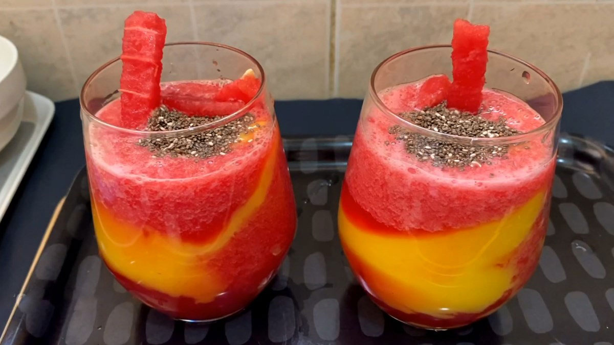 Cách làm sinh tố dưa hấu xoài