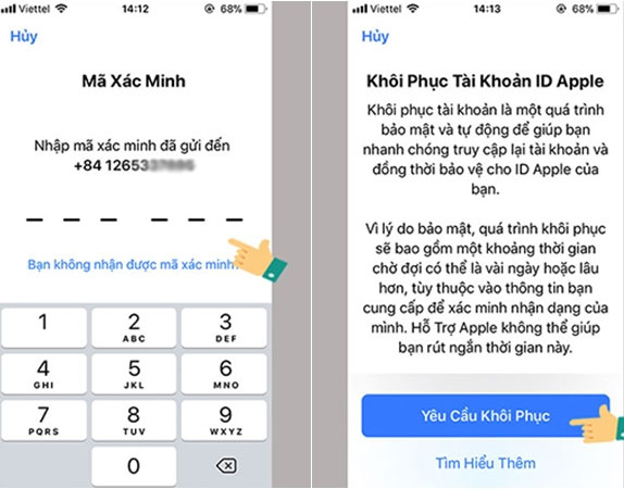 Cách lấy lại mật khẩu iCloud