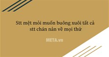 Stt mệt mỏi muốn buông xuôi tất cả, stt chán nản về mọi thứ