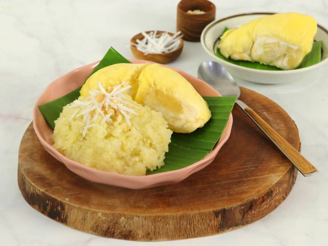 Xôi sầu riêng đậu xanh Xôi sầu riêng đậu xanh