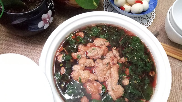 Cách nấu canh cua rau dền Cách nấu canh cua rau dền