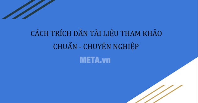 Cách trích dẫn tài liệu tham khảo