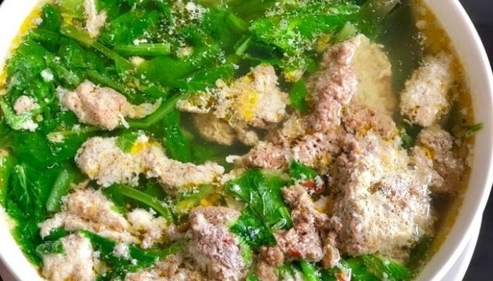 Canh cua mồng tơi Canh cua mồng tơi