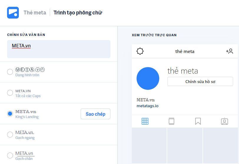 Cách đổi font chữ Instagram