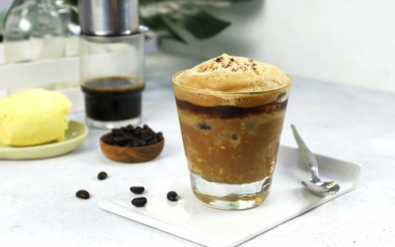 Cà phê bọt biển sầu riêng Cà phê bọt biển sầu riêng