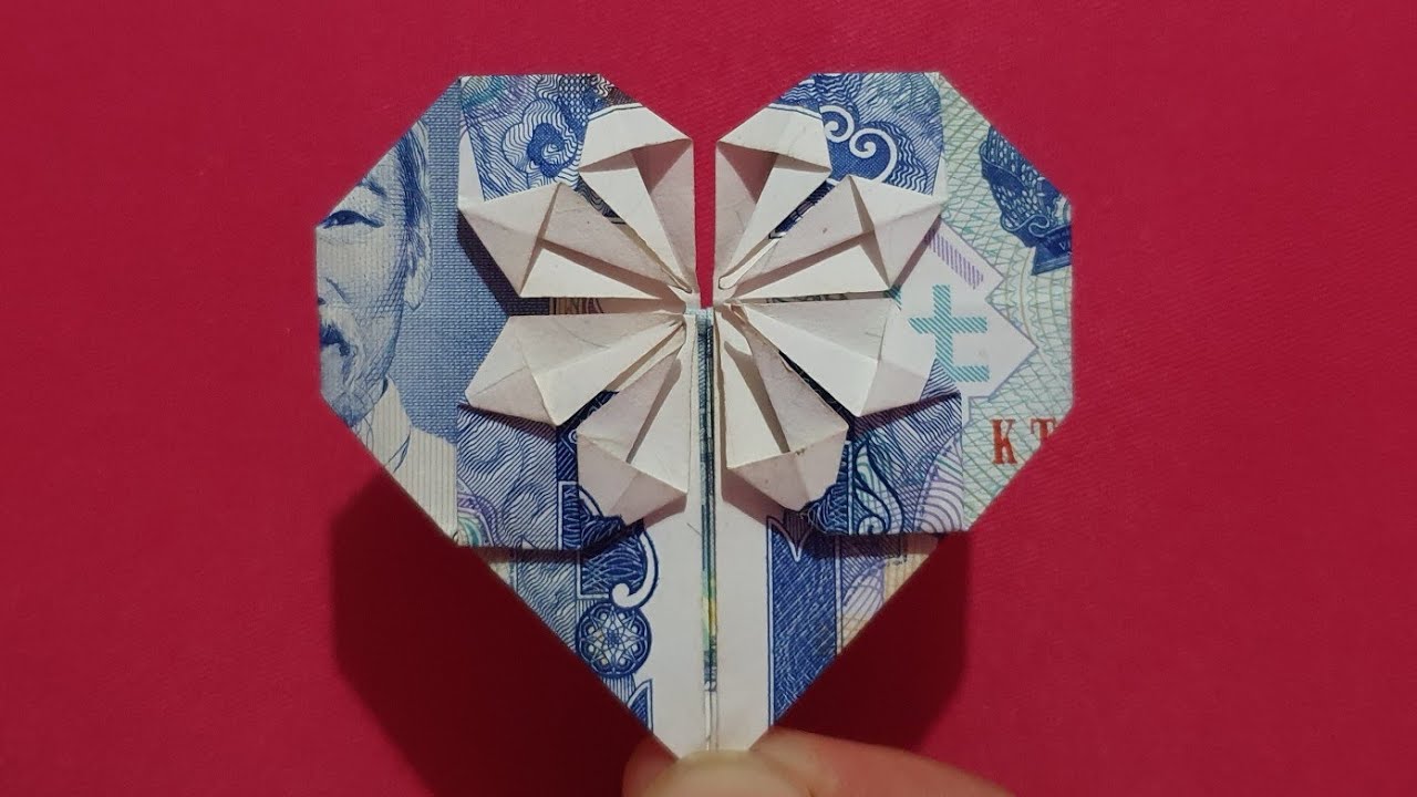Cách gấp trái tim bằng tiền đẹp, đơn giản nhất