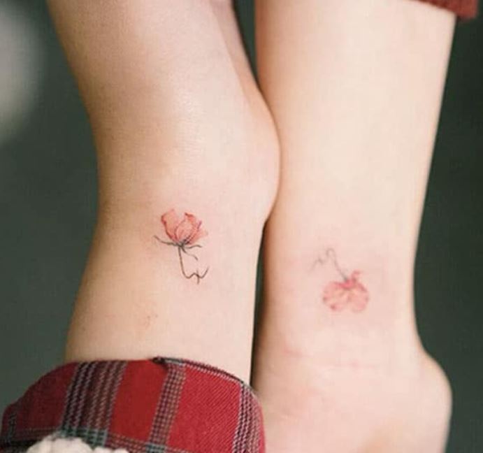 Hình xăm cặp đôi mini đẹp nhất với bạn thân