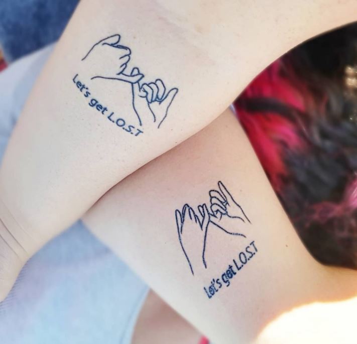 Hình xăm cặp đôi mini đẹp nhất với bạn thân