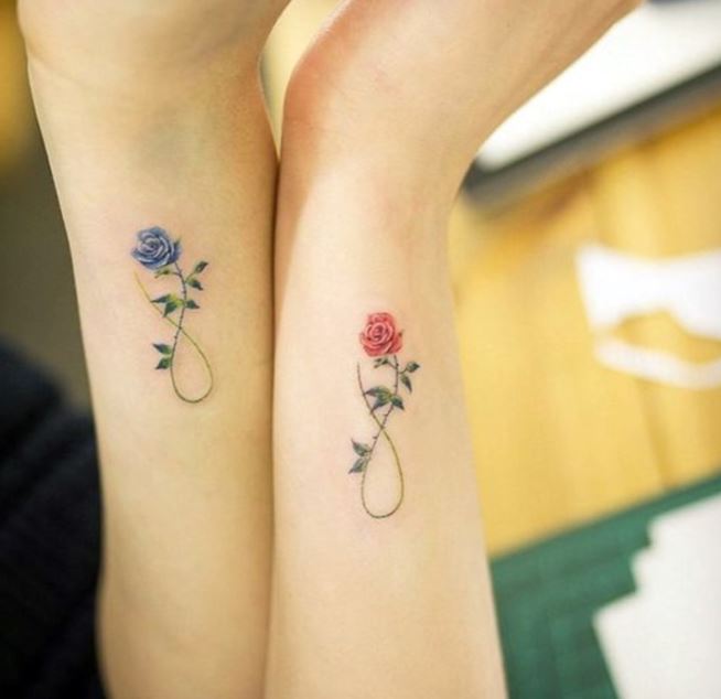 Hình xăm cặp đôi mini đẹp nhất với bạn thân